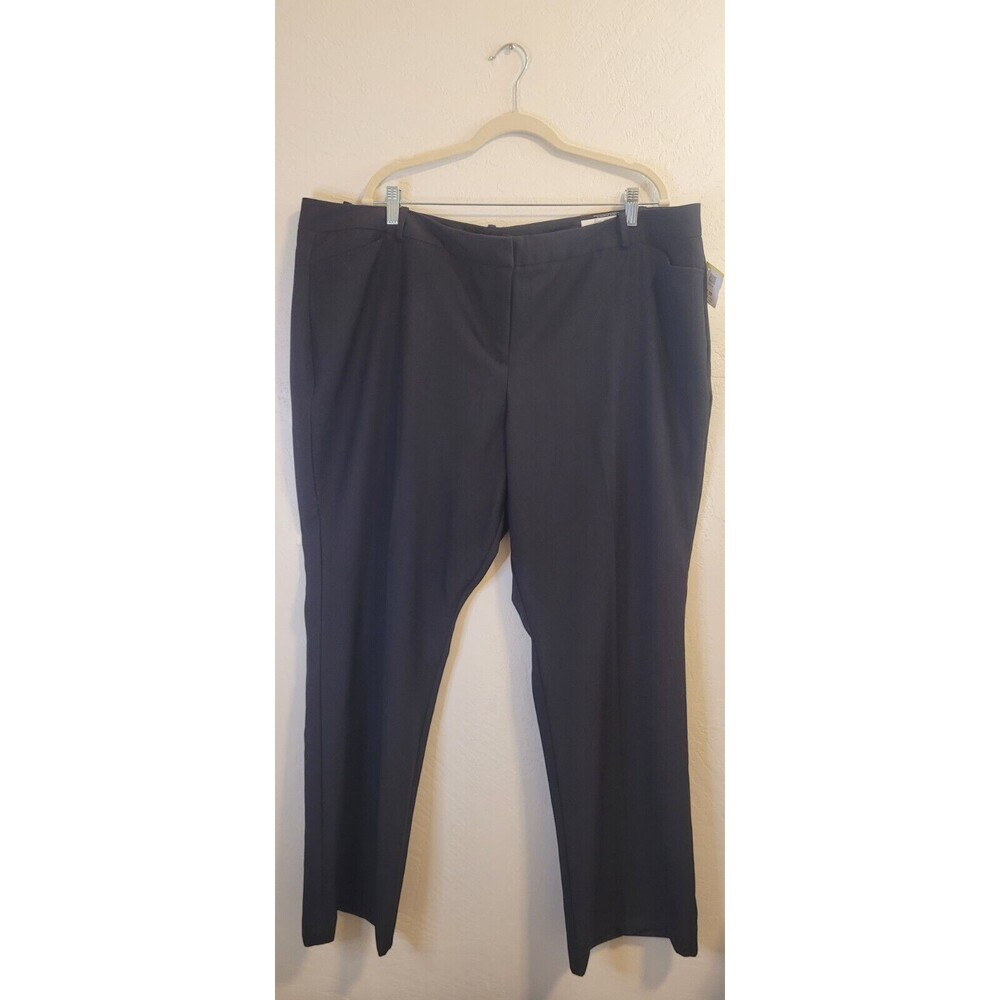 Worthington Women's Dress Pants Modern Fit Trouser Black Plus Size 24 W